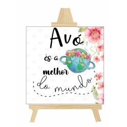 Cavalete com azulejo Avó/ Avô