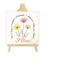 Azulejo Decorativo “Mãe” com Flores – Presente Memorável