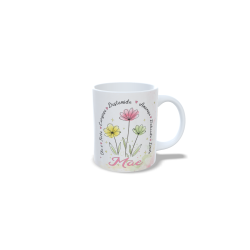 Caneca  “Mãe” com Flores – Presente Especial
