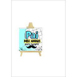 Azulejo Decorativo com Suporte “Pai Meu Amigo Para Sempre Azulejo Decorativo com Suporte “Pai Meu Amigo Para Sempre